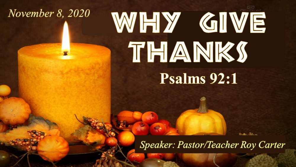 Why Give Thanks?